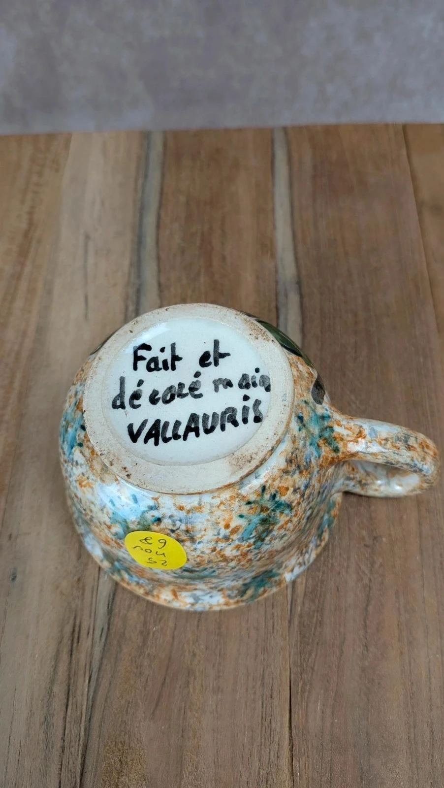 Taza vintage Vallauris decoración pintada a mano – photo 8